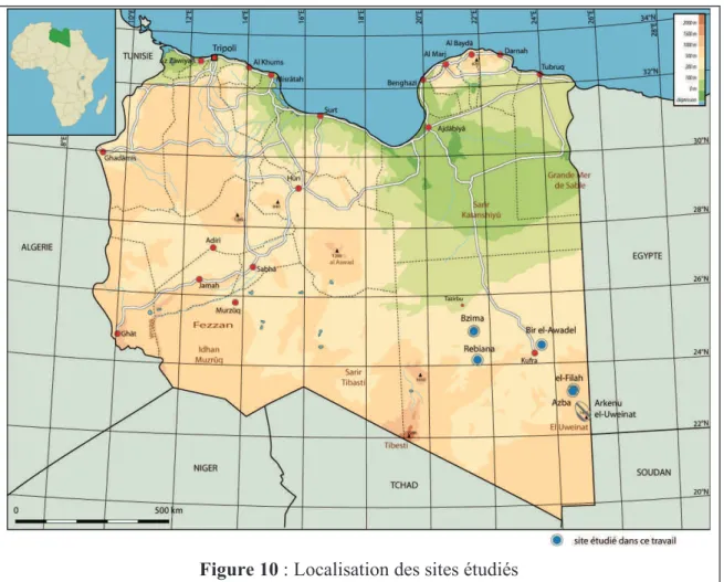 Figure 10 : Localisation des sites étudiés 