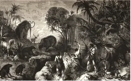 Figuier L., La terre avant le déluge, 1866. Illustration d'Edouard Riou.