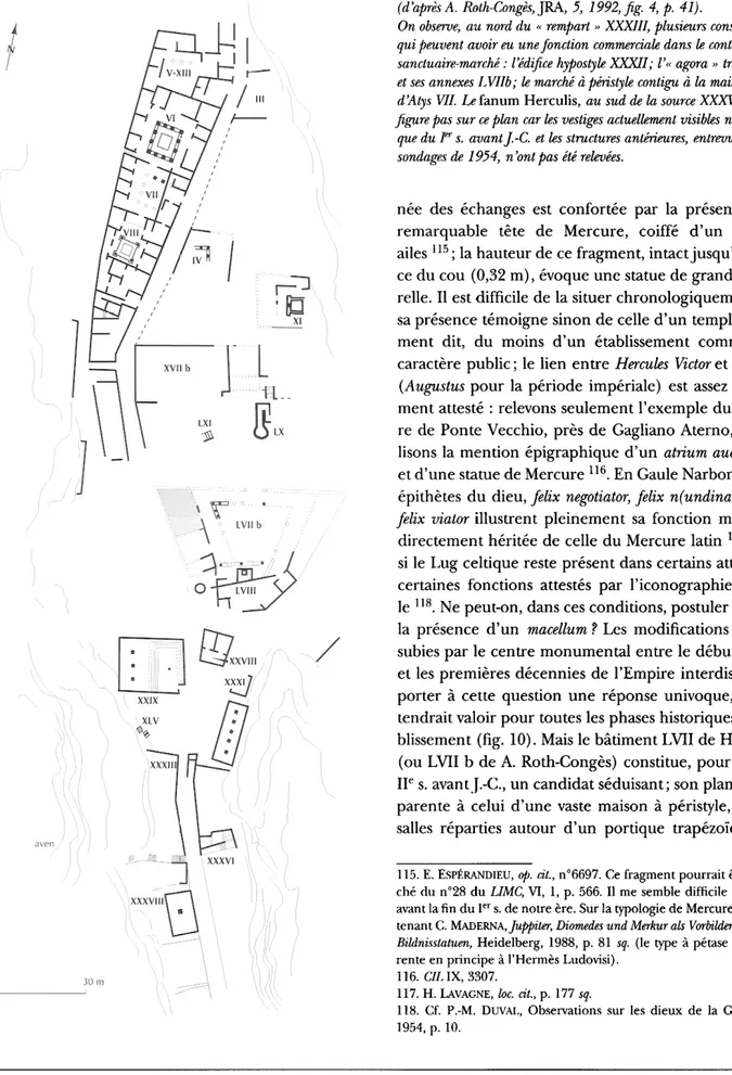 Fig. 10. Plan restitué de Glanum  à la fin du IIe.  s.  avant J.-C. 
