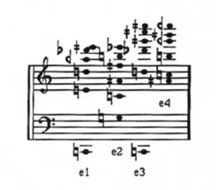Figure  4.  Un  extrait  de  la  partition  de  Diadèmes,  mesures  79  à  84,  montrant  la  partie  d’alto solo et la notation des transformations temps réel