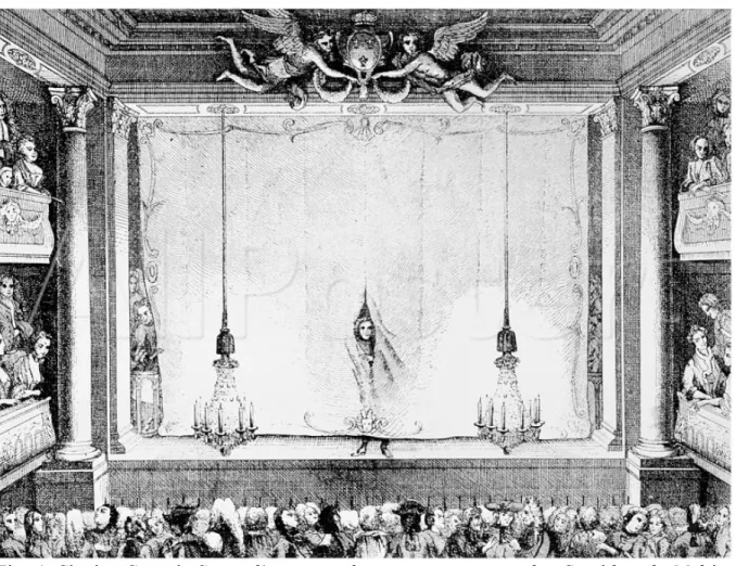 Fig.  1  Charles  Coypel,  Suitte  d’estampes  des  principaux  sujets  des  Comédies  de  Molière  gravées sur les esquisses de Charles Coypel, dédiée au public en M