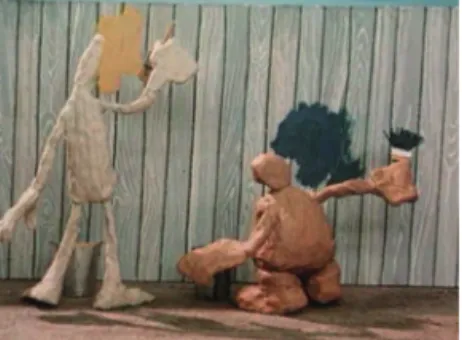 Figure 1 — Hop là, badigeonneurs ! Garri Bardine, Soïouzmoultfilm, 1984