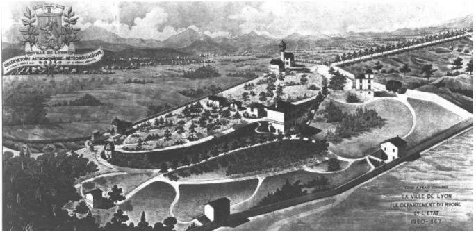 Fig. 5 Le site de Saint-Genis-Laval en 1887 (Photothèque  de l’ Observatoire de Lyon) 