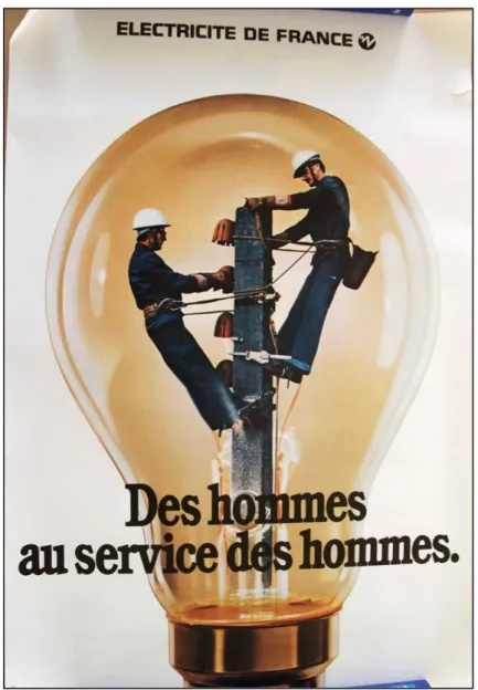 Figure 5 : Affiche EDF « Des hommes au service des hommes&#34; (1979) 