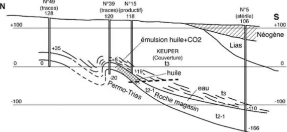 Figure 1. L’anticlinal de Gabian