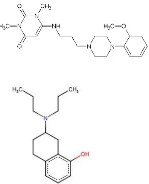 Figure 2 : Structure chimique du 8-OHDPAT  8-hydroxy-2-(di-n-propylamino) tetralin Agoniste spécifique des récepteurs 5-HT 1A ,   