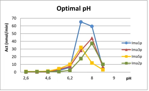 Figure 3. 3  pH dependence of isomaltases activity (Substrate: pNPG ) 