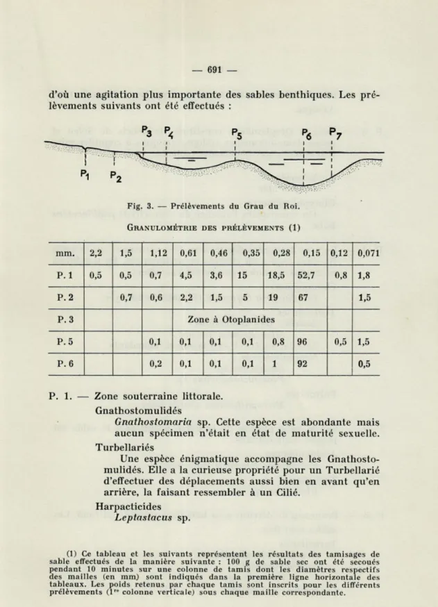 Fig.  3.  —  Prélèvements  du  Grau  du  Roi. 