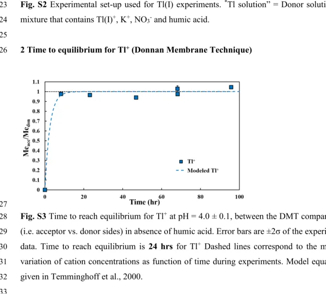 Fig. S2 Experimental set-up used for Tl(I) experiments.  * Tl solution  = D i  is a 23 