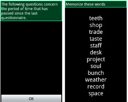 Figure 13. Instructions screens 