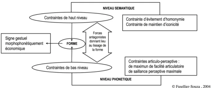 Illustration 3. Rapports des contraintes agissant dans l’évolution diachronique des signes 