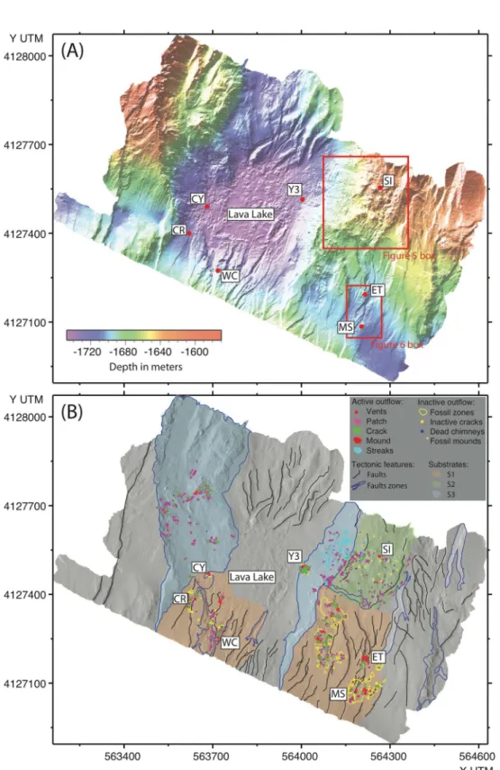 Figure 7. (a) High-resolution bathymetry map, from the MoMARETO ’ 06 cruise (see Ondréas et al