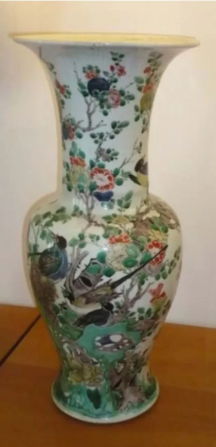 Fig. 3. Grand vase famille verte à décor de fleurs et d’oiseaux. Chine, période Kangxi (1662- (1662-1722)