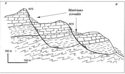 Fig. 7 – Coupe géologique au niveau de Tala Youssef  /  Geological section at Tala Youssef