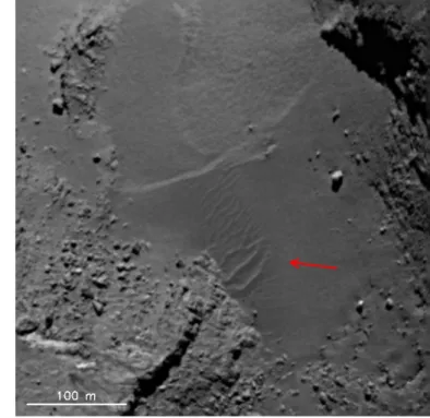 Fig. 13. Aeolian ripples in the Hapi region on 67P. Image: NAC_2014- NAC_2014-09-17T23.52.43.330Z_ID10_1397549400_F22.