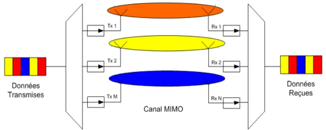 Figure 2.5 – Principe du multiplexage spatial