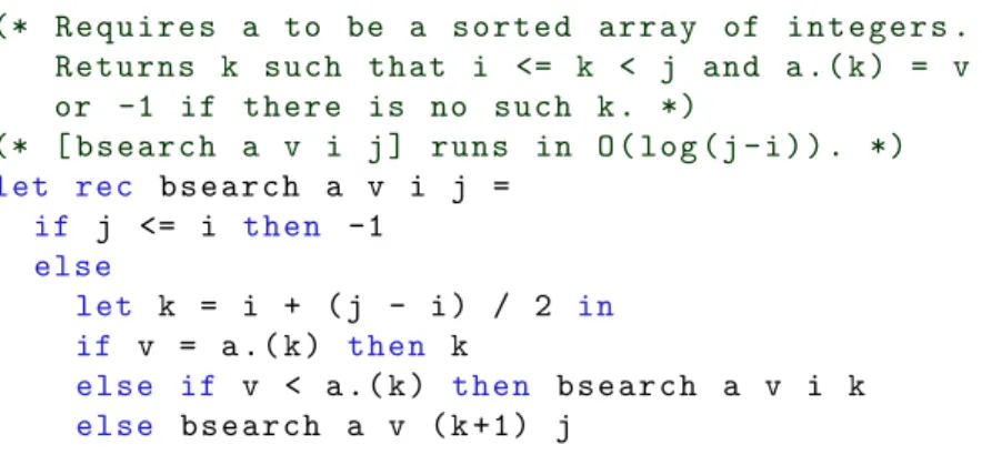 Figure 6.1: A binary search program.