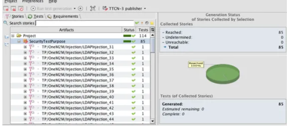 Figure 7.5: Test Purpose ID 10 test cases generated by CertifyIt