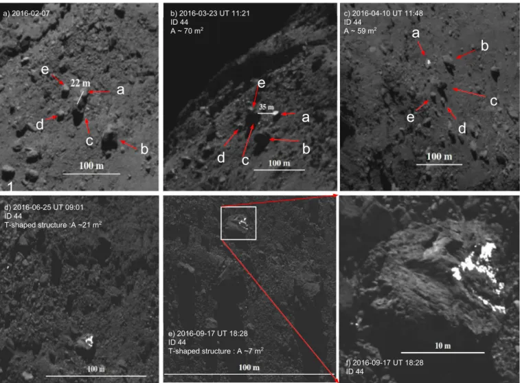 Fig. 5. Trigger and morphological evolution of a bright patch resting on a boulder in Bes region
