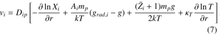 Figure 1 shows the temporal evolution of the surface abun- abun-dance of some elements (iron, helium and carbon)