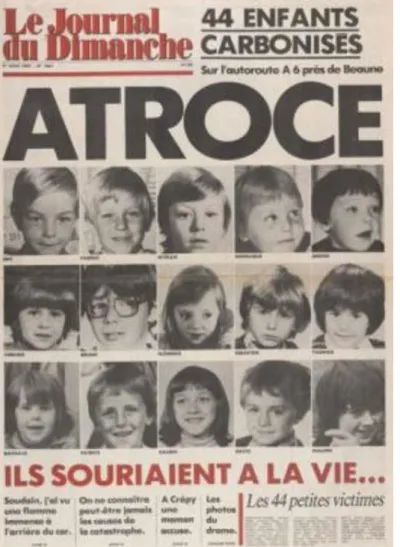 Figure 2 : La une du Journal du  Dimanche du 1 er août 1982
