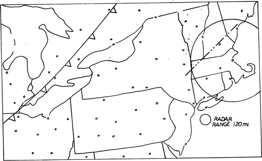 FIGURE  2.  SURFACE  FEATURES  AT  0900EST  ON  JUNE  9,  1965