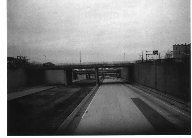 Figure  8.  The  Highway to Nowhere  runs  approximately  100 feet below  grade.