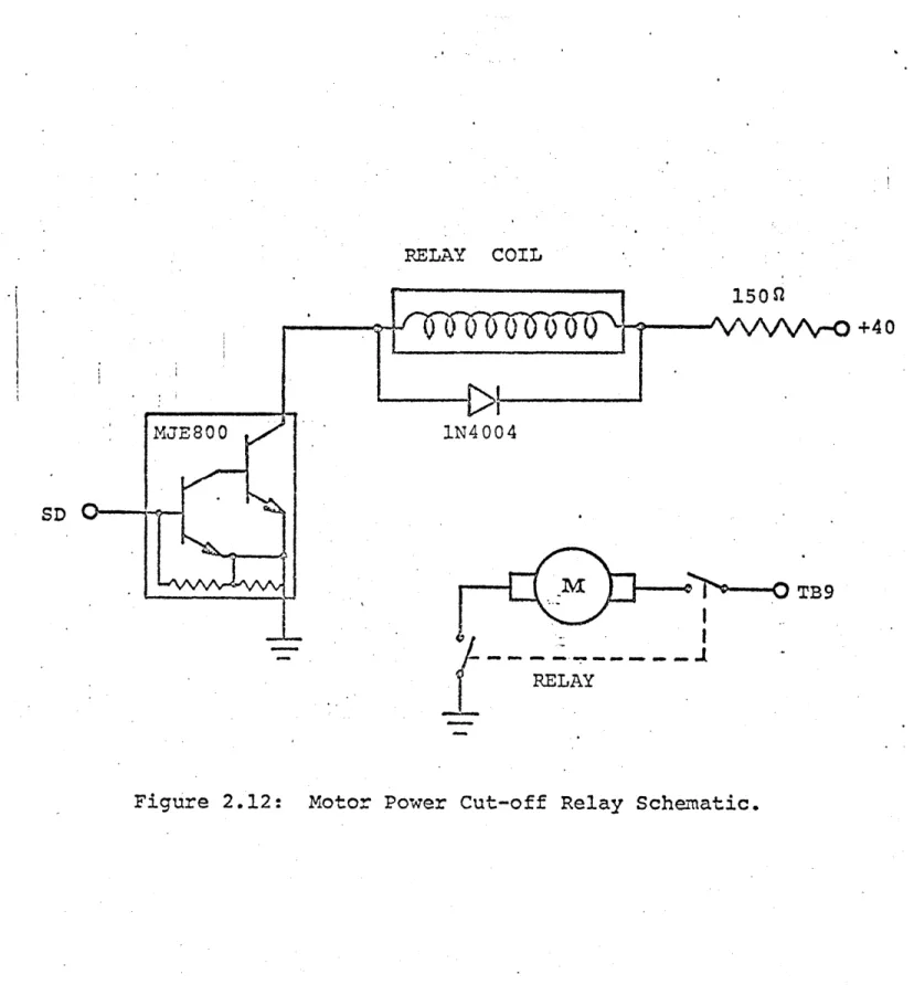 Figure 2.12:  Motor  Power  Cut-off Relay  Schematic.