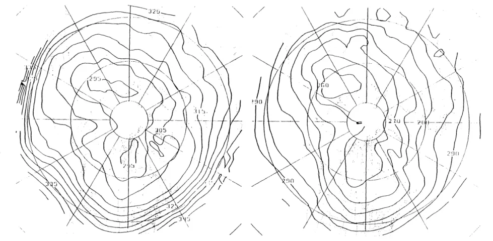 Fig.  2.9:  ATI1(-)  composite  tropopause  potential  temperature using  Neilley(1990)'s  ATL(-)  case  periods.