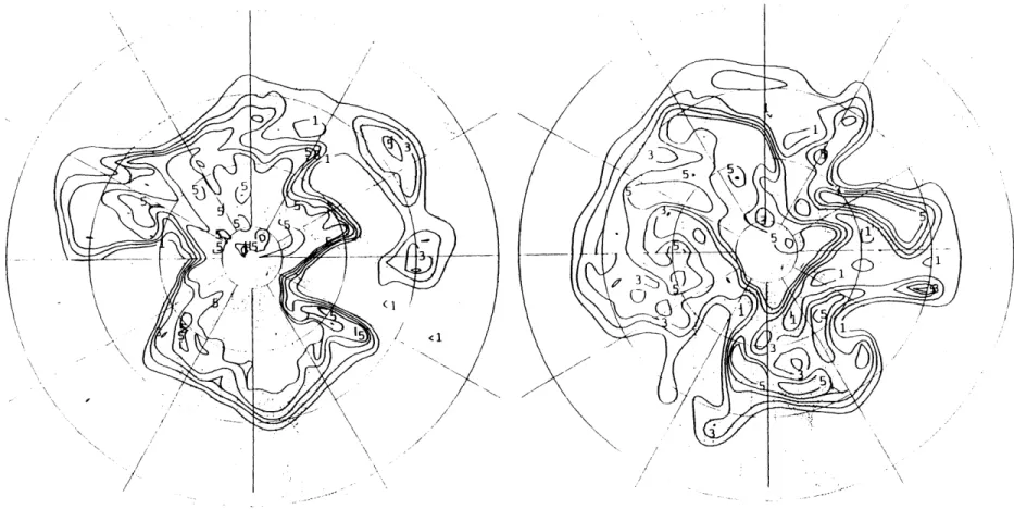Fig.  3.1:  921226  12Z  315  K1 isentropic  surface  Fig.  3.2:  850109  12Z  315  IK isentropic  surface PV  distribution  during  a  PAC(+)
