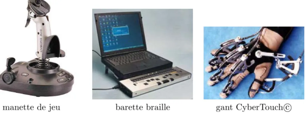 Fig. 2.4 – Exemple de p´ eriph´ eriques tactiles