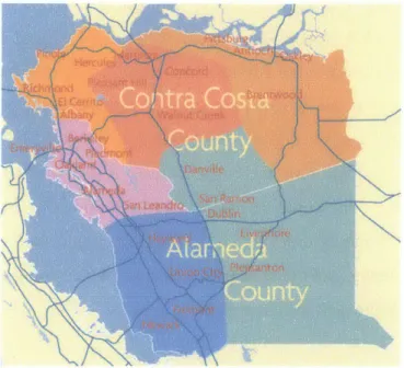Figure 1:  Six  Sub-Regions  of the East Bay  Market for  EDA