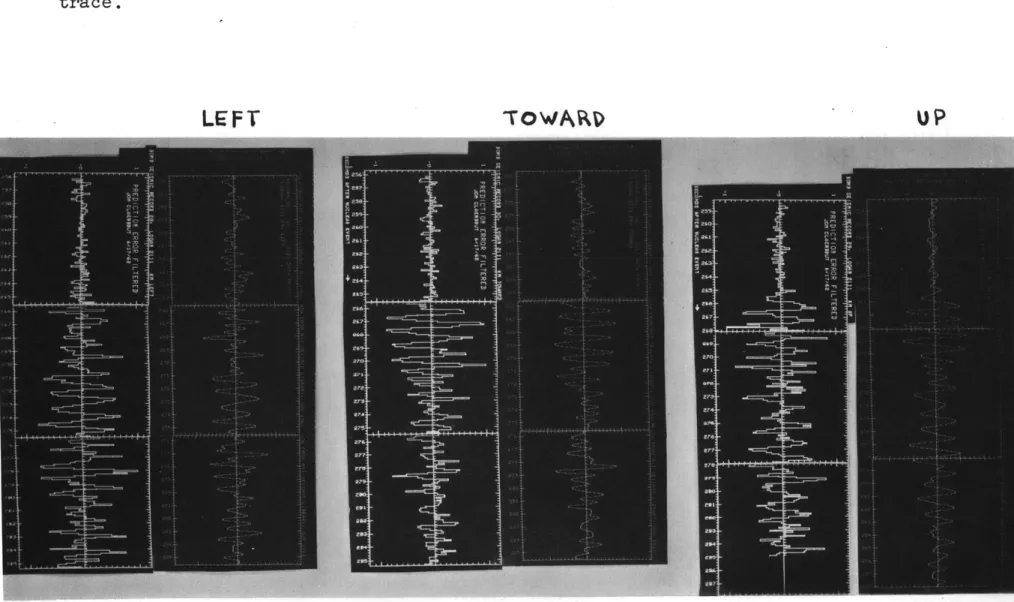 Figure  VII-5  Prediction  Error  Examples  Again  a  marked  improvement  is  noted in  signal-to-noise-energy  ratio,  especially  on  the  left  trace