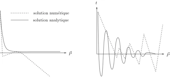 Figure 3.2: Sans un pas de temps approprie la solution numerique peut diverger