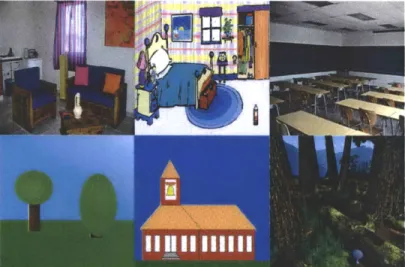 Figure  3-3: Backgrounds  that can be selected  from scene  design  window.