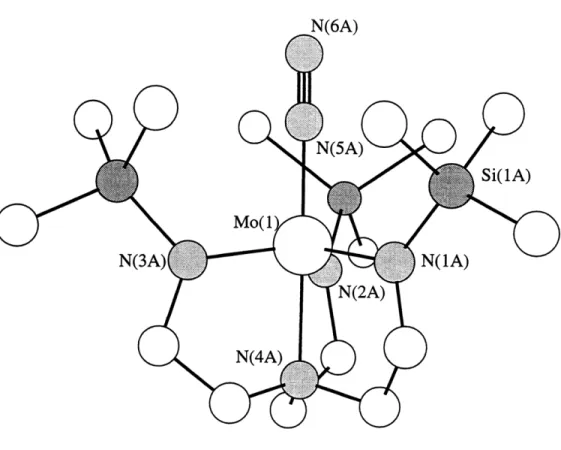 Figure 1.3.  A  view of the structure  of [N 3 N]Mo(N 2 ) (4).