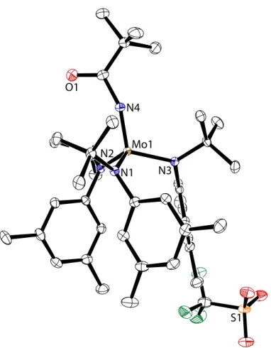 Figure 1. Molecular structure of 4-t-Bu[OTf] shown with 50% probability ellipsoids. Hydrogen atoms have been  omitted for clarity