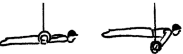 Figure 1. Swallow and support scale. Perfect execution of the swallow (left) and support scale (right) strength hold elements on rings, which must be maintained for 2 s according to the code of points [3].