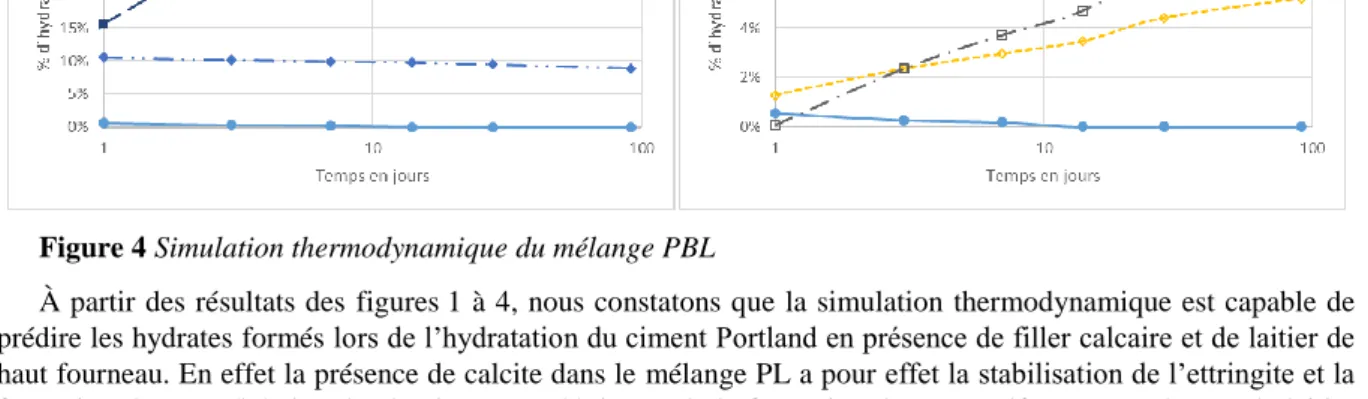 Figure 4 Simulation thermodynamique du mélange PBL 