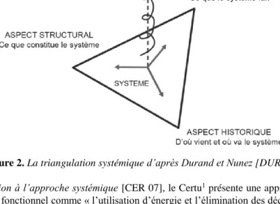 Figure 2. La triangulation systémique d’après Durand et Nunez [DUR 2002] 