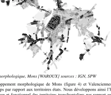 Figure 4. Indicateur morphologique, Mons [WAROUX] sources : IGN, SPW 