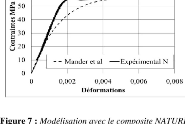 Figure 6 : Modélisation avec le composite SIKA  Figure 7 : Modélisation avec le composite NATUREL 