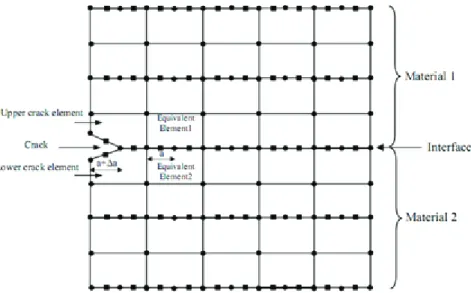 Figure 2. Mesh of cracked biomaterials 