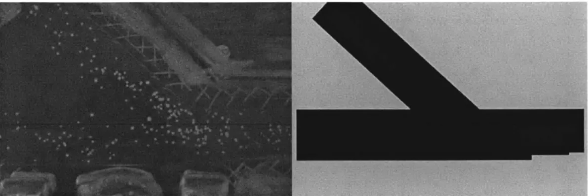 Figure  2-17:  Mask image.  Left panel  - original image  of model  with  tracer particles.