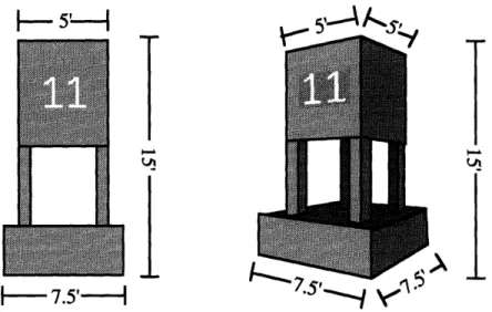 Figure 3.2:  The dimensions  of the  buoy  model used in the  OOD  simulator.