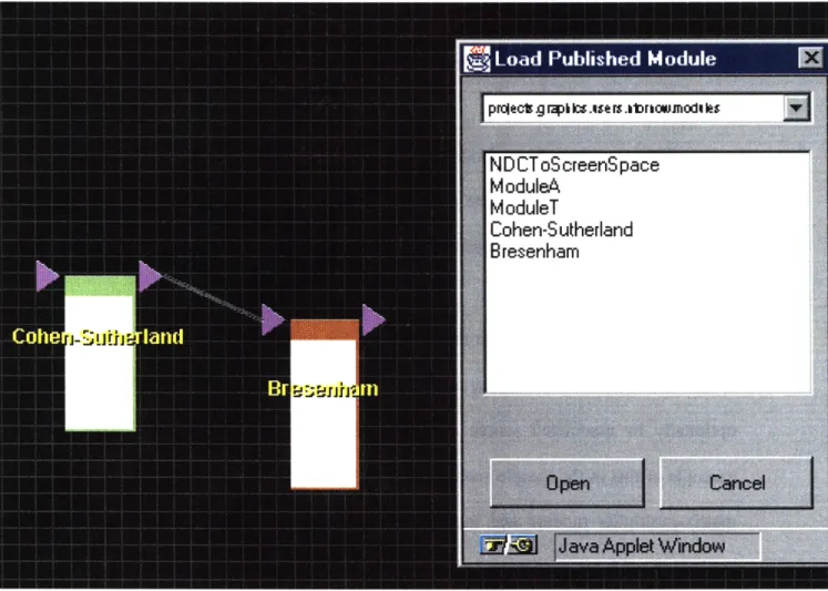 Figure  9.  Published  modules  can  be  loaded  up  by  others  though  a  file  dialog  box