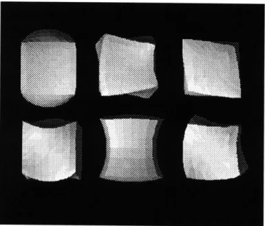 Figure 2-3:  A few of the vibration mode shapes  of a 27 node isoparametric  element.