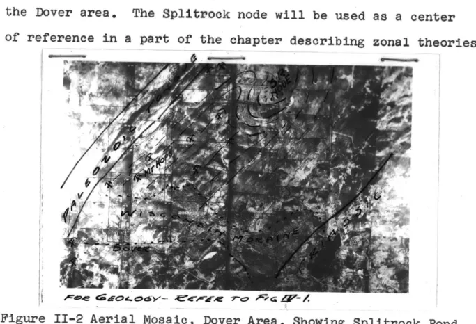 Figure  11-2 Aerial Mosaic,  Dover Area,  Showing Splitrock Pond node.