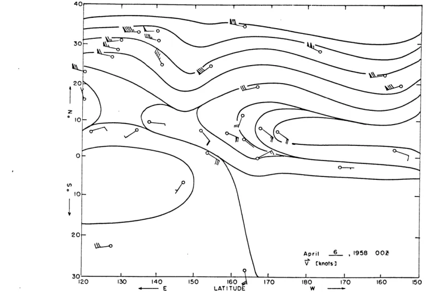 Figure 15.  Streamlines at  200  mb.  (Western Pacific)