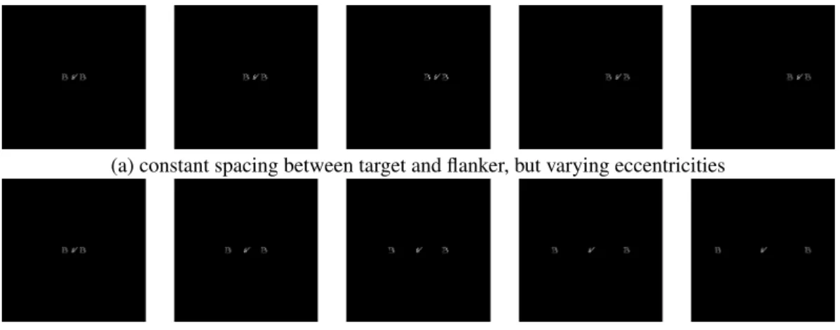 Figure 9: Examples of input images used in the constant spacing and constant target experiments.